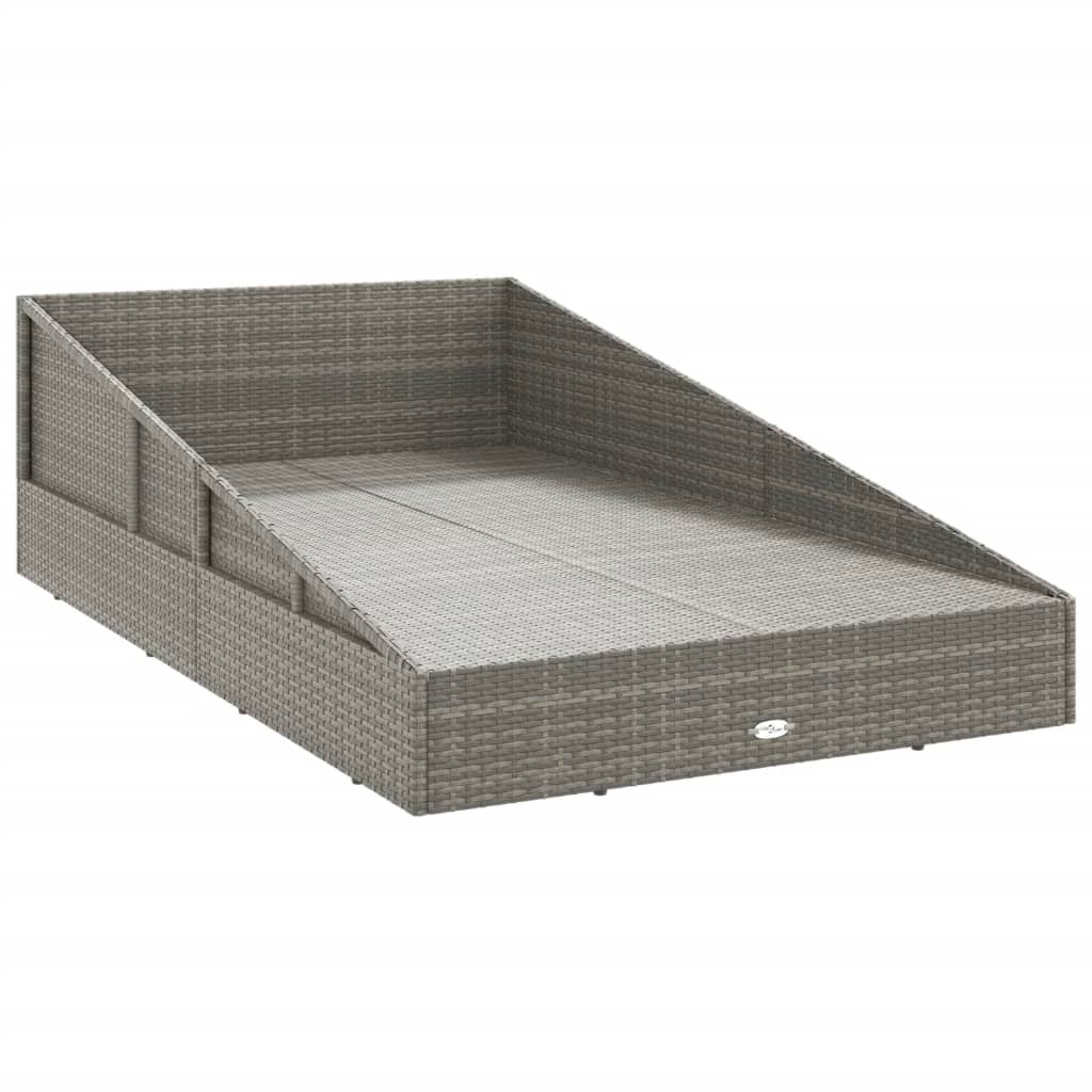 vidaXL Vrtni krevet sivi 110x200 cm od poliratana