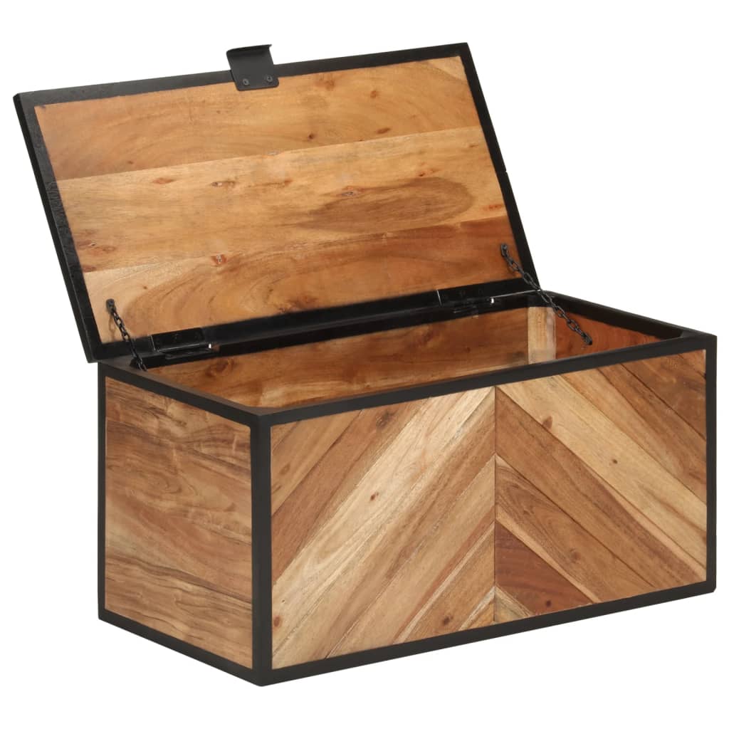 vidaXL Kutija za pohranu 60x30x30 cm masivno drvo bagrema i željezo