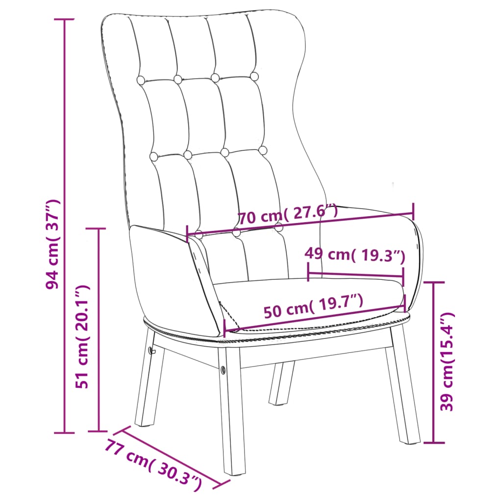 vidaXL Stolica za opuštanje od tkanine boja senfa