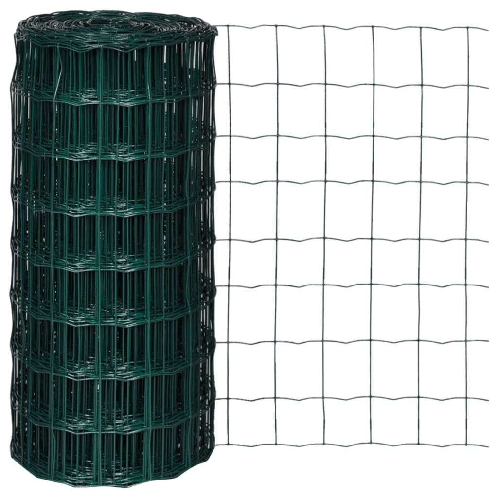 vidaXL Euro ograda čelična 25 x 0,8 m zelena