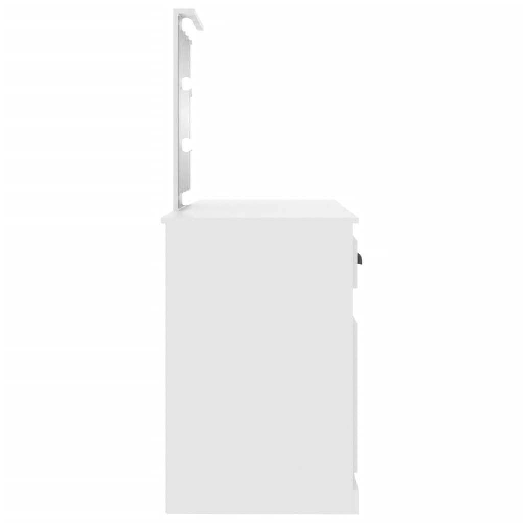 vidaXL Toaletni stolić s LED svjetlima bijeli 130 x 50 x 132,5 cm
