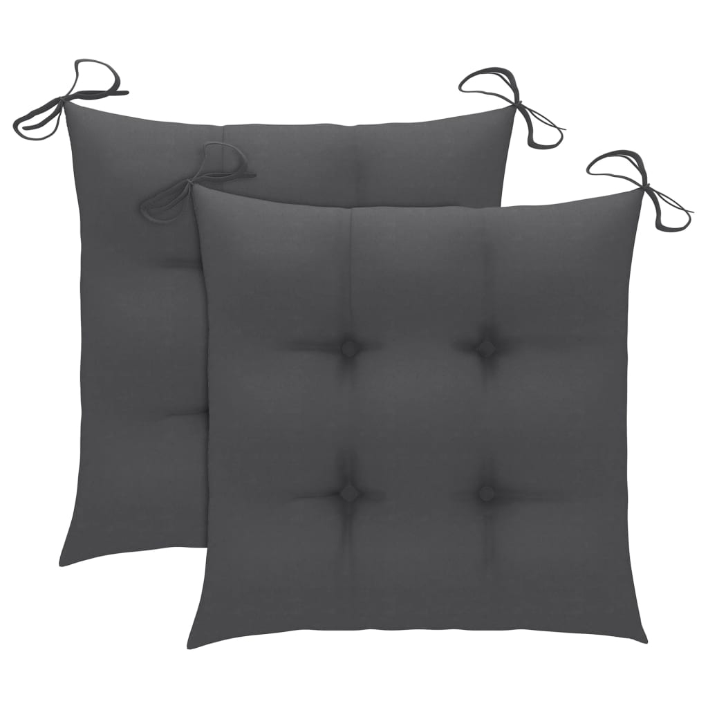 vidaXL Stolica za ljuljanje s antracit jastukom od masivne tikovine