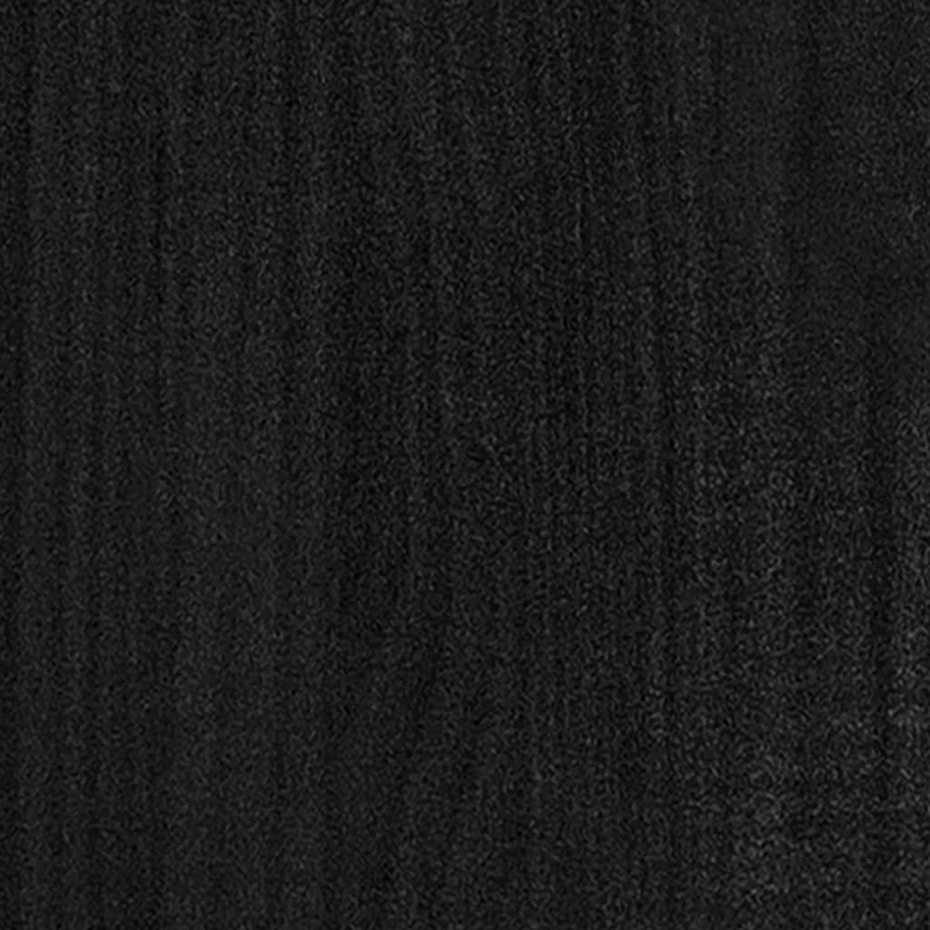 vidaXL Okvir za krevet od masivne borovine crni 140 x 200 cm