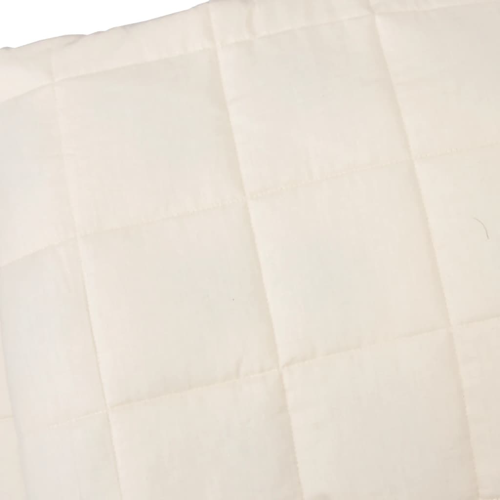 vidaXL Teška deka svijetla krem 135x200 cm 10 kg od tkanine