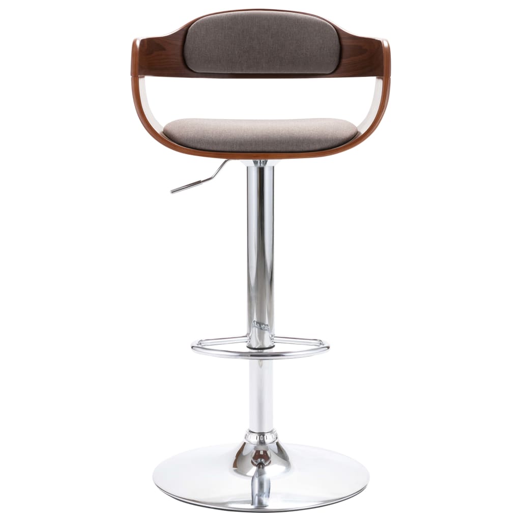 vidaXL Barski stolac od iverice i smeđe-sive tkanine