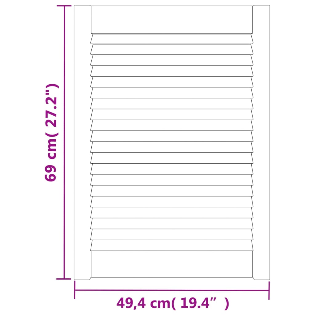 vidaXL Vrata za ormarić rešetkasti dizajn bijela 69 x 49,4 cm borovina
