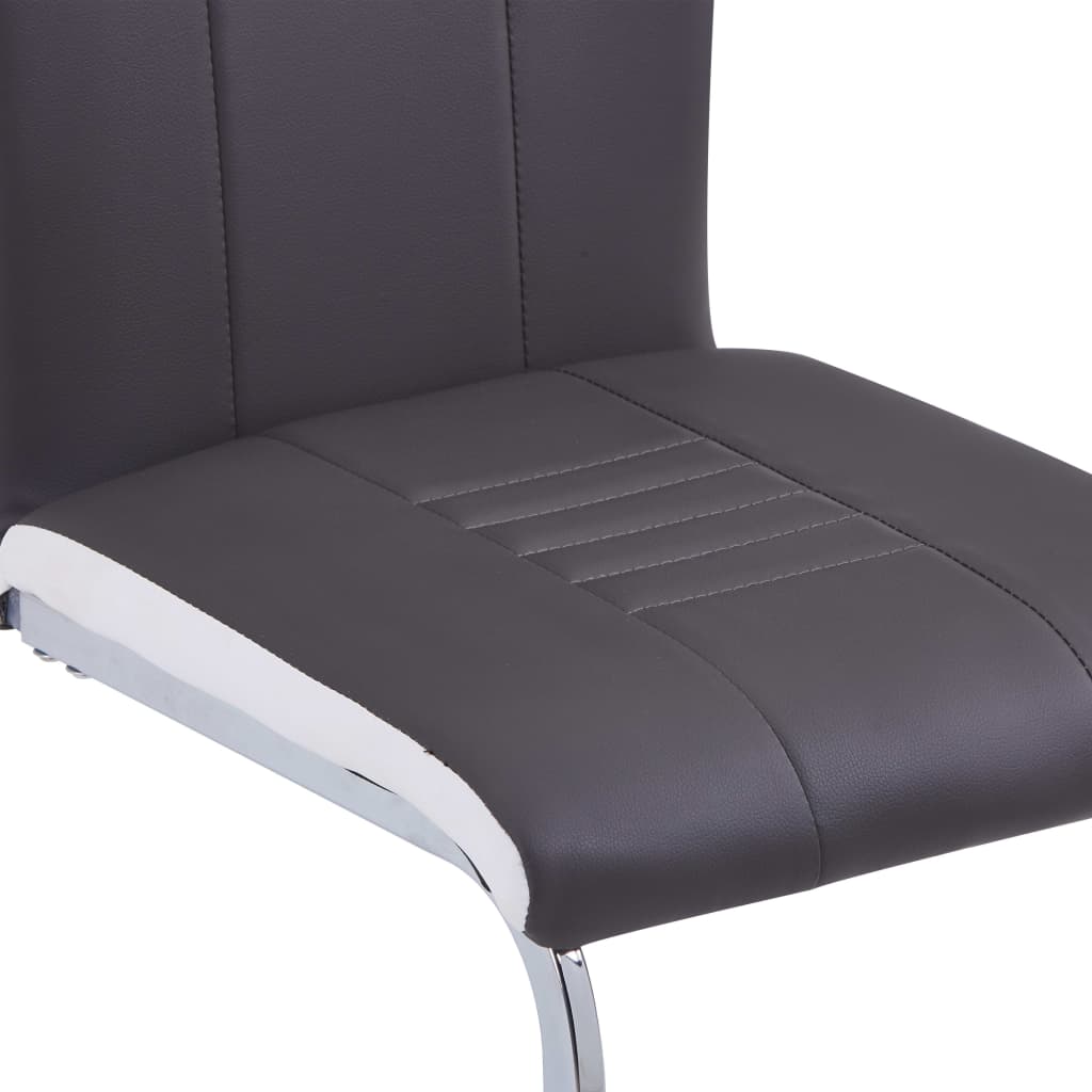 vidaXL Konzolne blagovaonske stolice od umjetne kože 4 kom sive