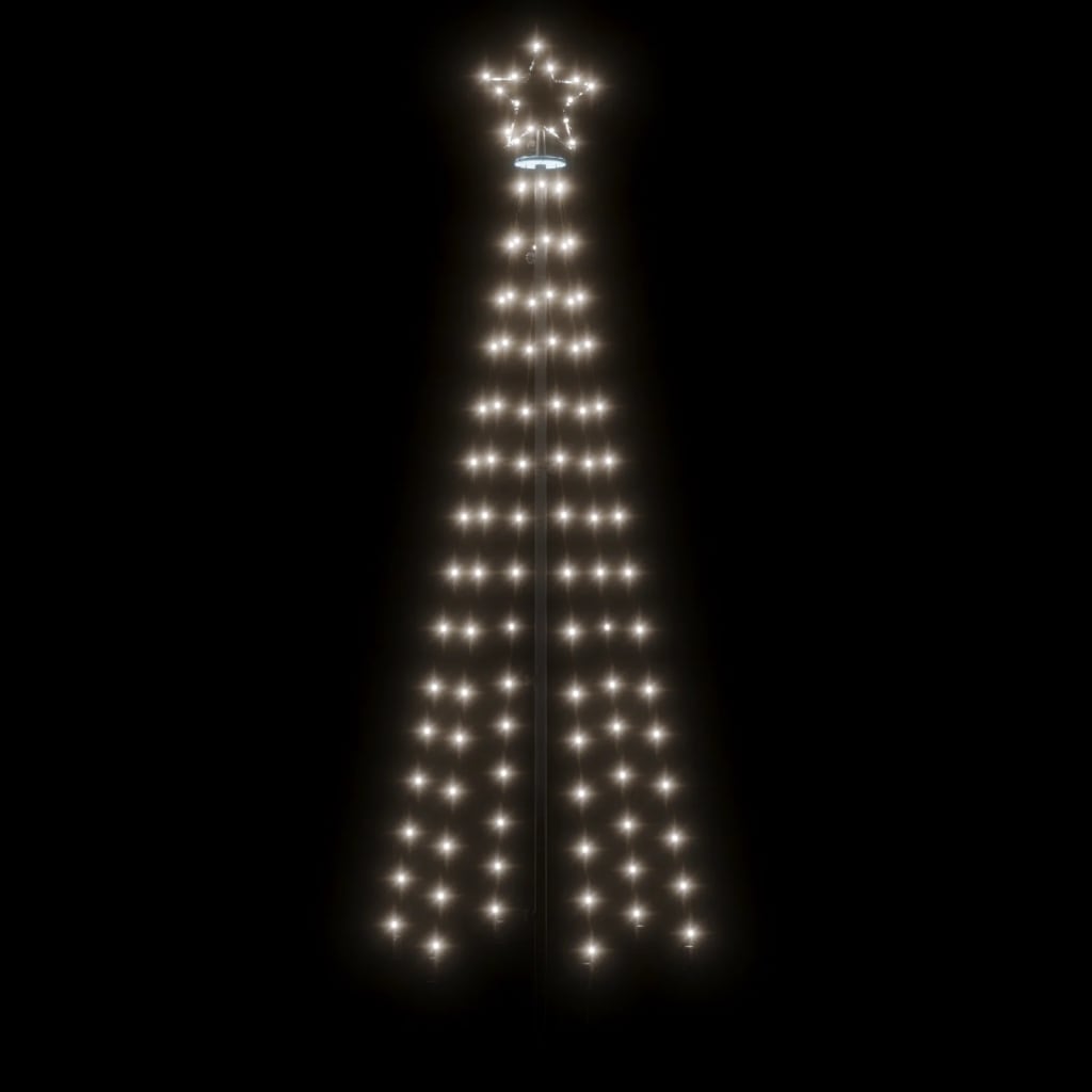 vidaXL Božićno drvce sa šiljkom i 108 hladne bijele LED žarulja 180 cm
