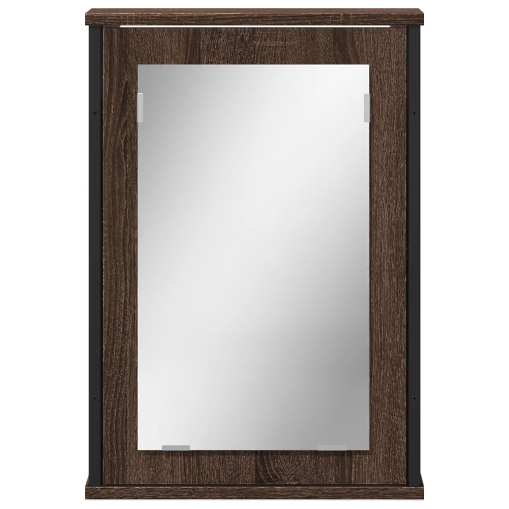 vidaXL Kupaonski ormarić s ogledalom boja hrasta 42x12x60 cm drveni