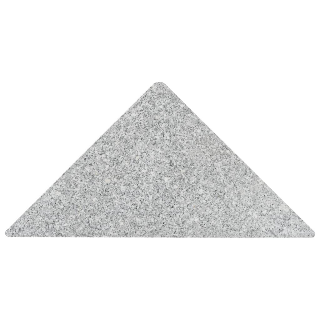 vidaXL Utezi za suncobran 4 kom sivi granitni trokutasti 60 kg