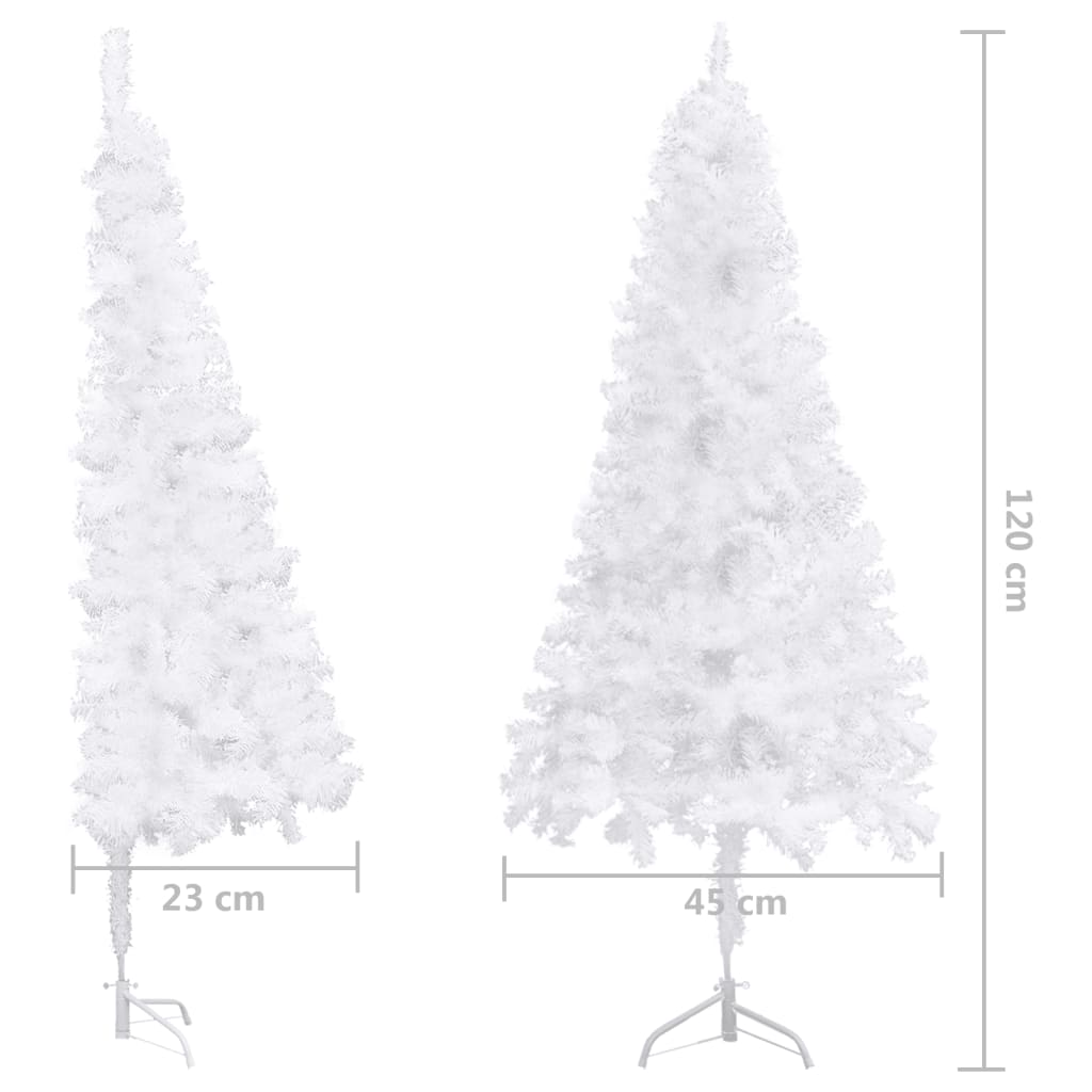 vidaXL Kutno umjetno božićno drvce bijelo 120 cm PVC