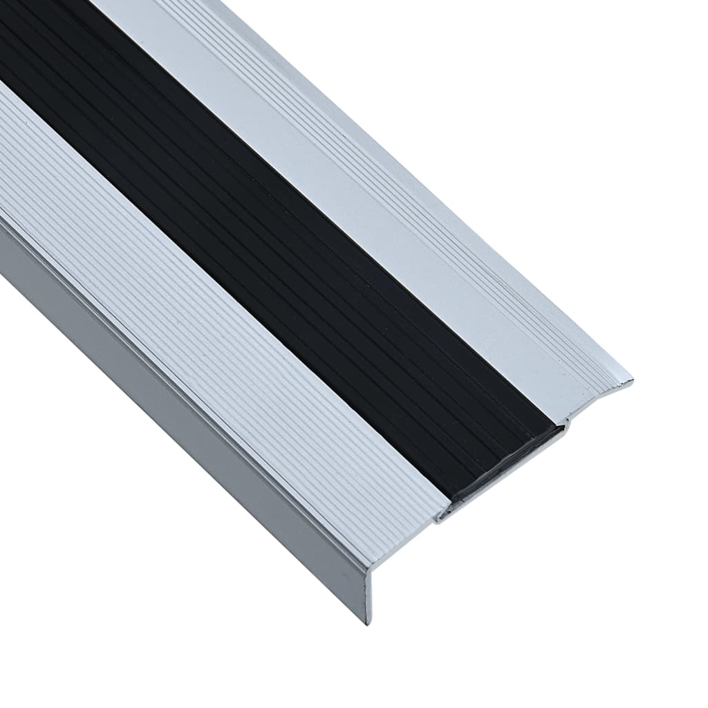 vidaXL Rubnjaci za stepenice L-oblik 15 kom aluminijski 134 cm srebrni