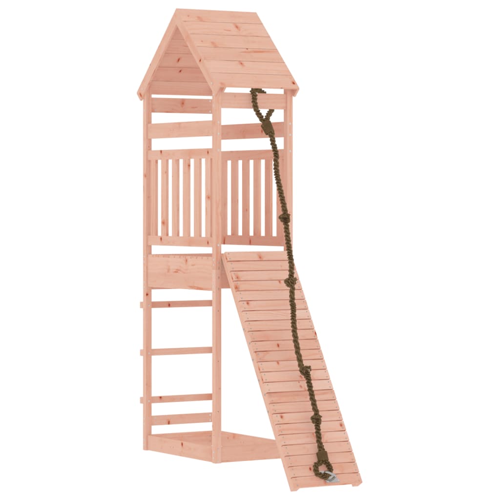 vidaXL Kućica za igru sa zidom za penjanje od masivnog drva duglazije
