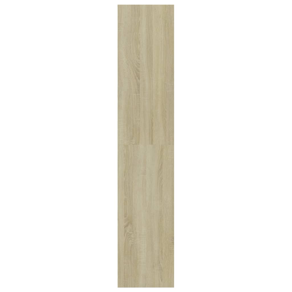 vidaXL Ormarić za knjige s 4 razine bijeli i hrast 80x30x151,5 cm drvo