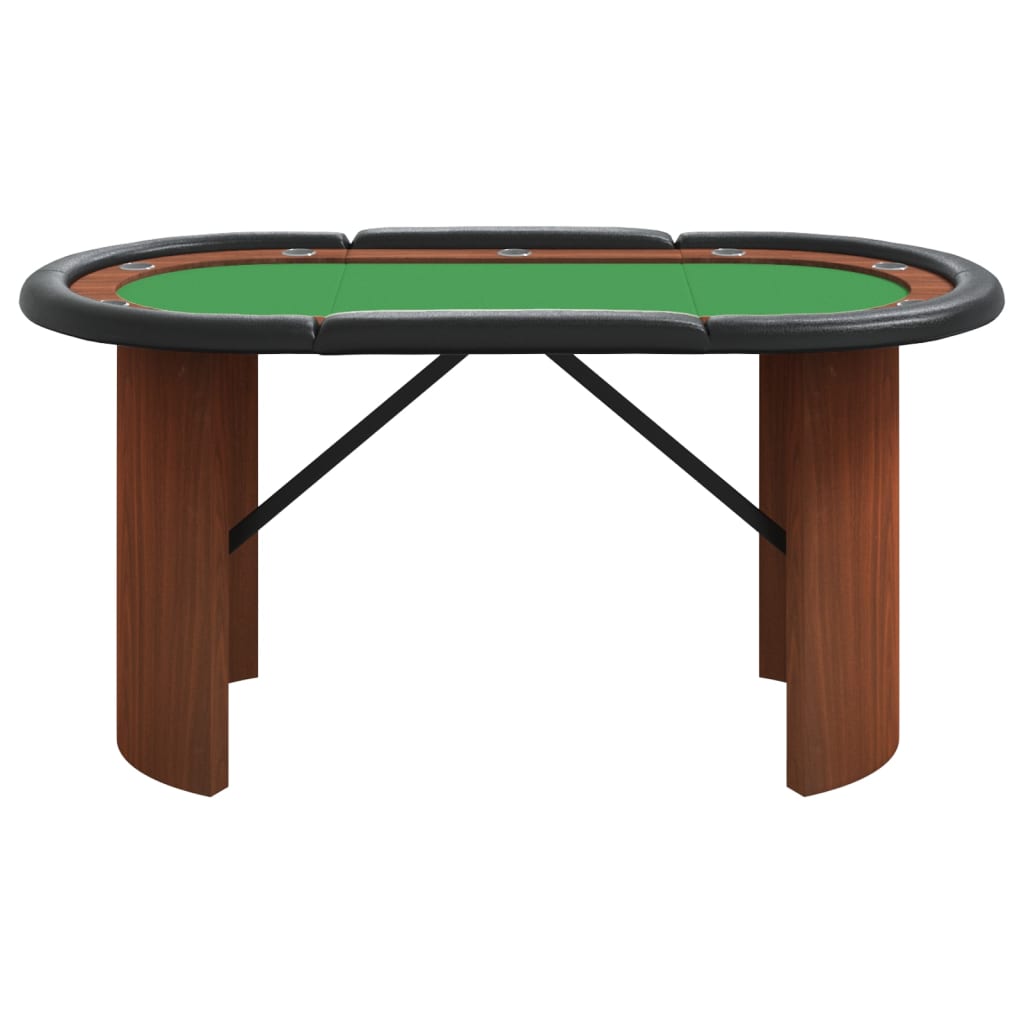 vidaXL Stol za poker za 10 igrača zeleni 160 x 80 x 75 cm