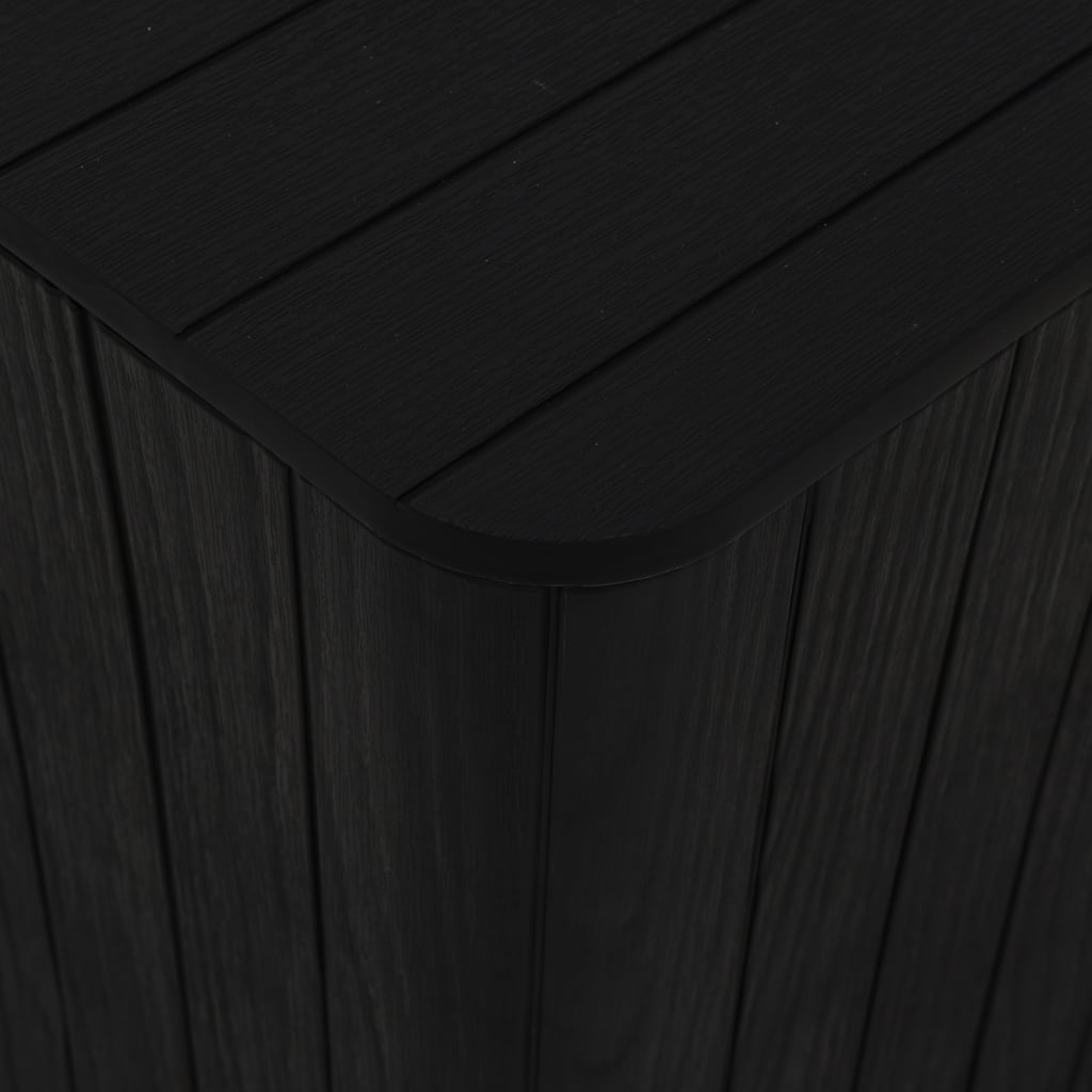 vidaXL Vrtni stol s odvojivim poklopcem crni od polipropilena