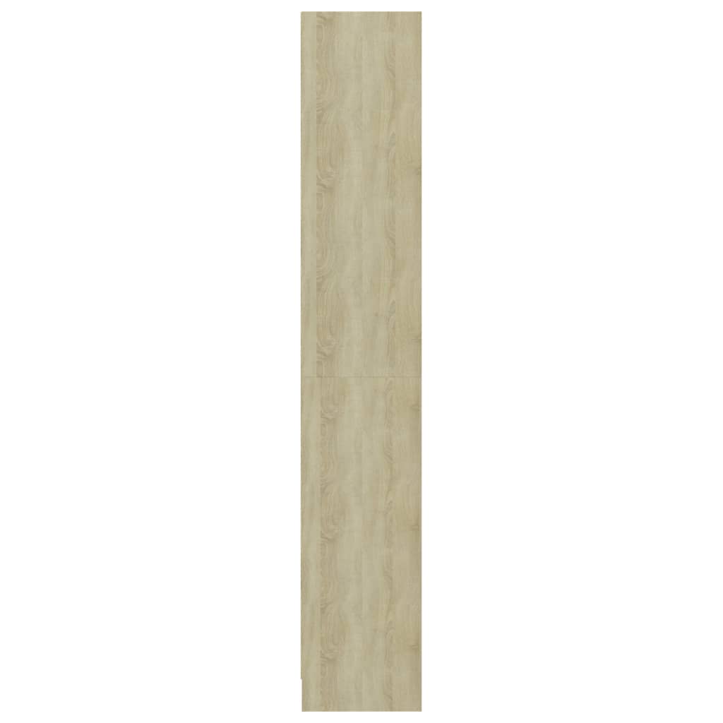 vidaXL Ormarić za knjige s 4 razine bijeli i hrast 40x24x142 cm drveni