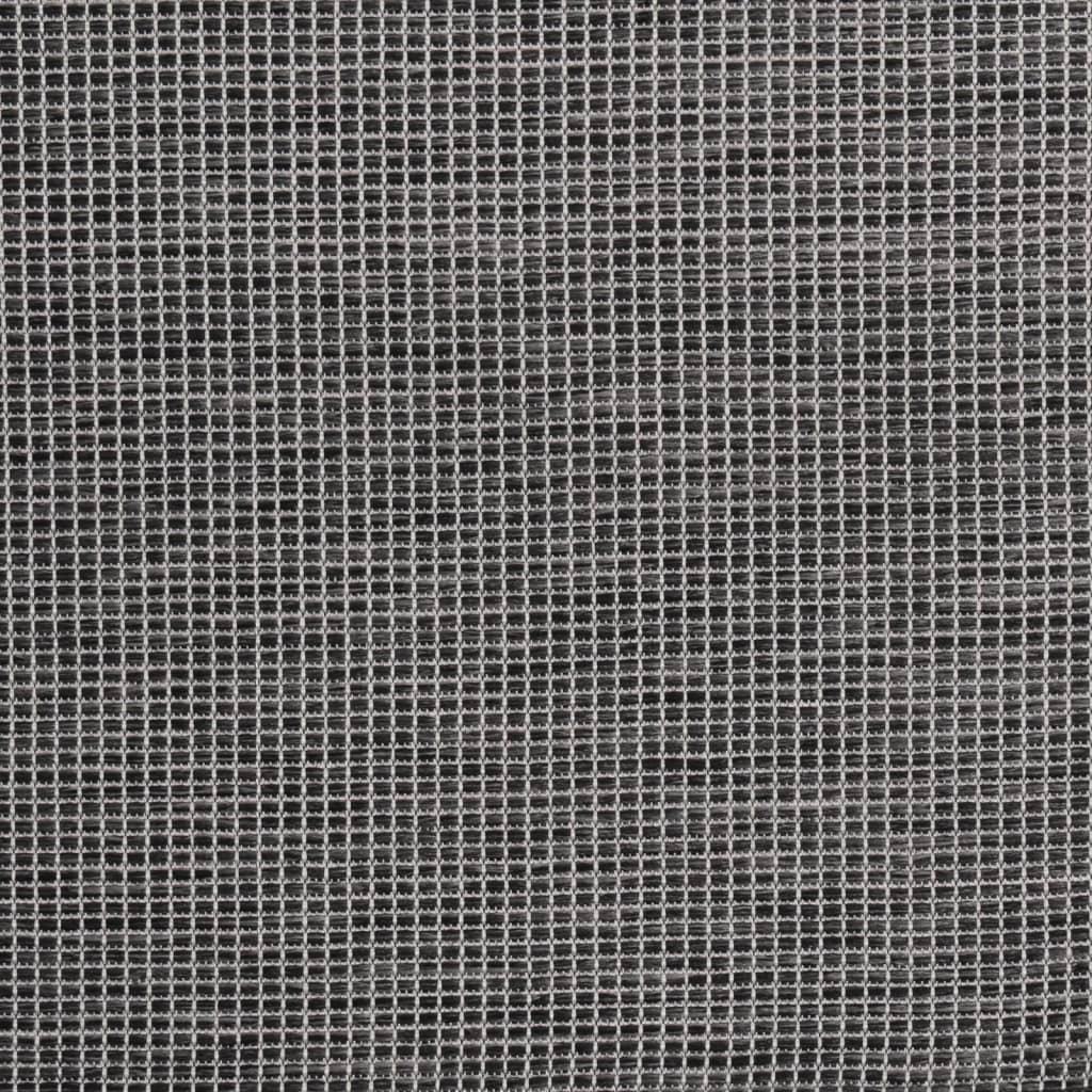 vidaXL Vanjski tepih ravnog tkanja 160 x 230 cm sivi