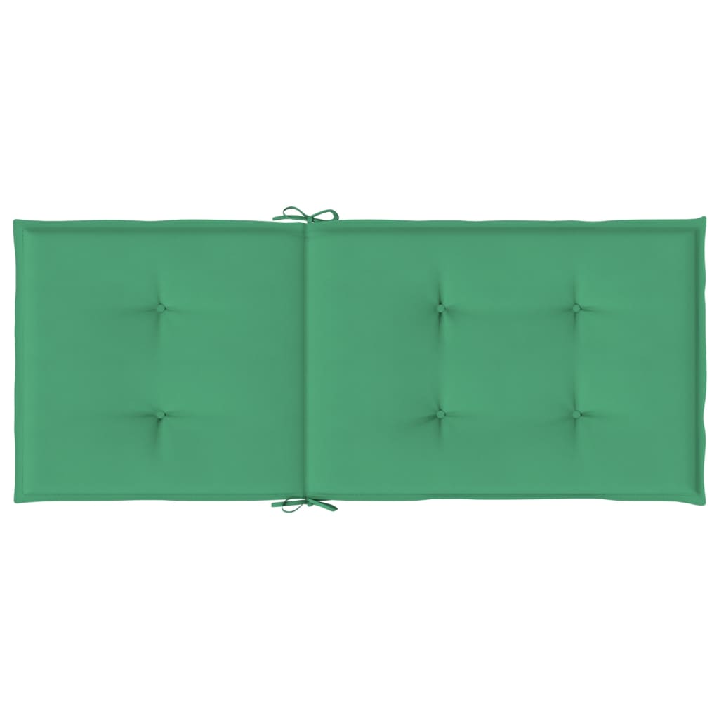 vidaXL Jastuci za vrtne stolice 6 kom zeleni 120x50x3 cm od tkanine