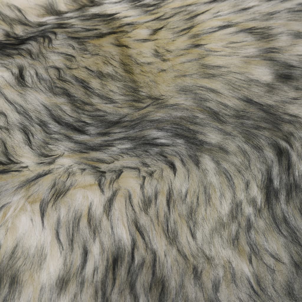 vidaXL Tepih od ovčje kože 60 x 180 cm tamnosivi prošarani