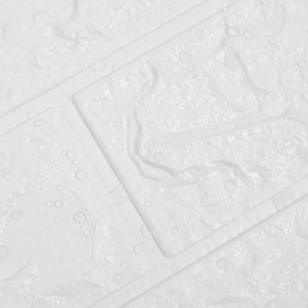 vidaXL 3D zidne tapete s uzorkom cigli samoljepljive 40 kom bijele