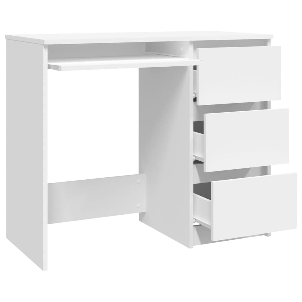 vidaXL Radni stol bijeli 90 x 45 x 76 cm od iverice