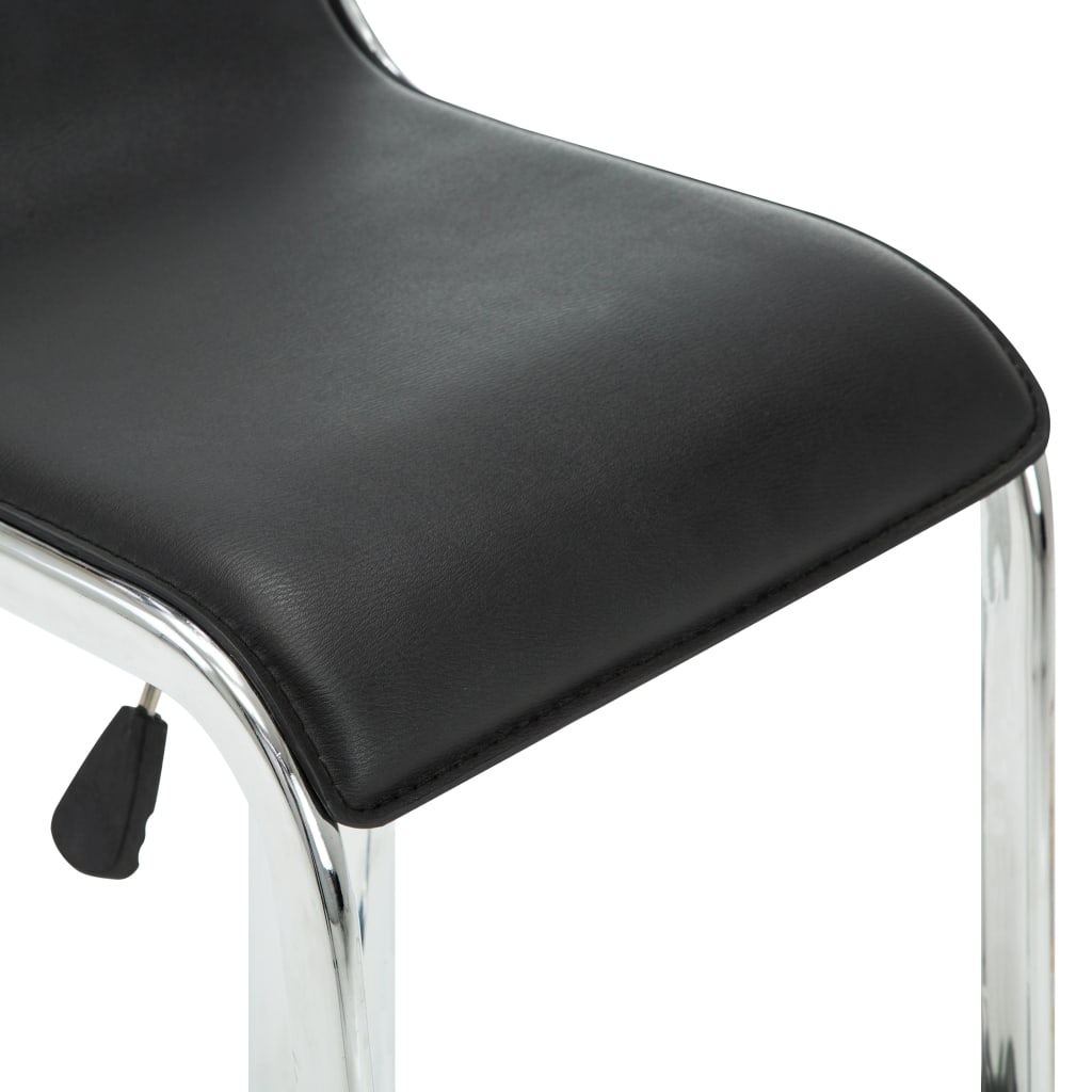 vidaXL Okretne barske stolice od umjetne kože 2 kom crni