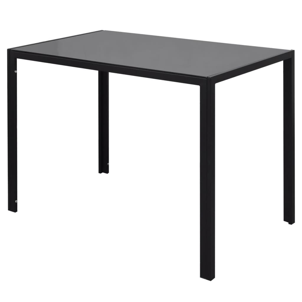vidaXL 5-dijelni blagovaonski set sa stolom crno-bijeli