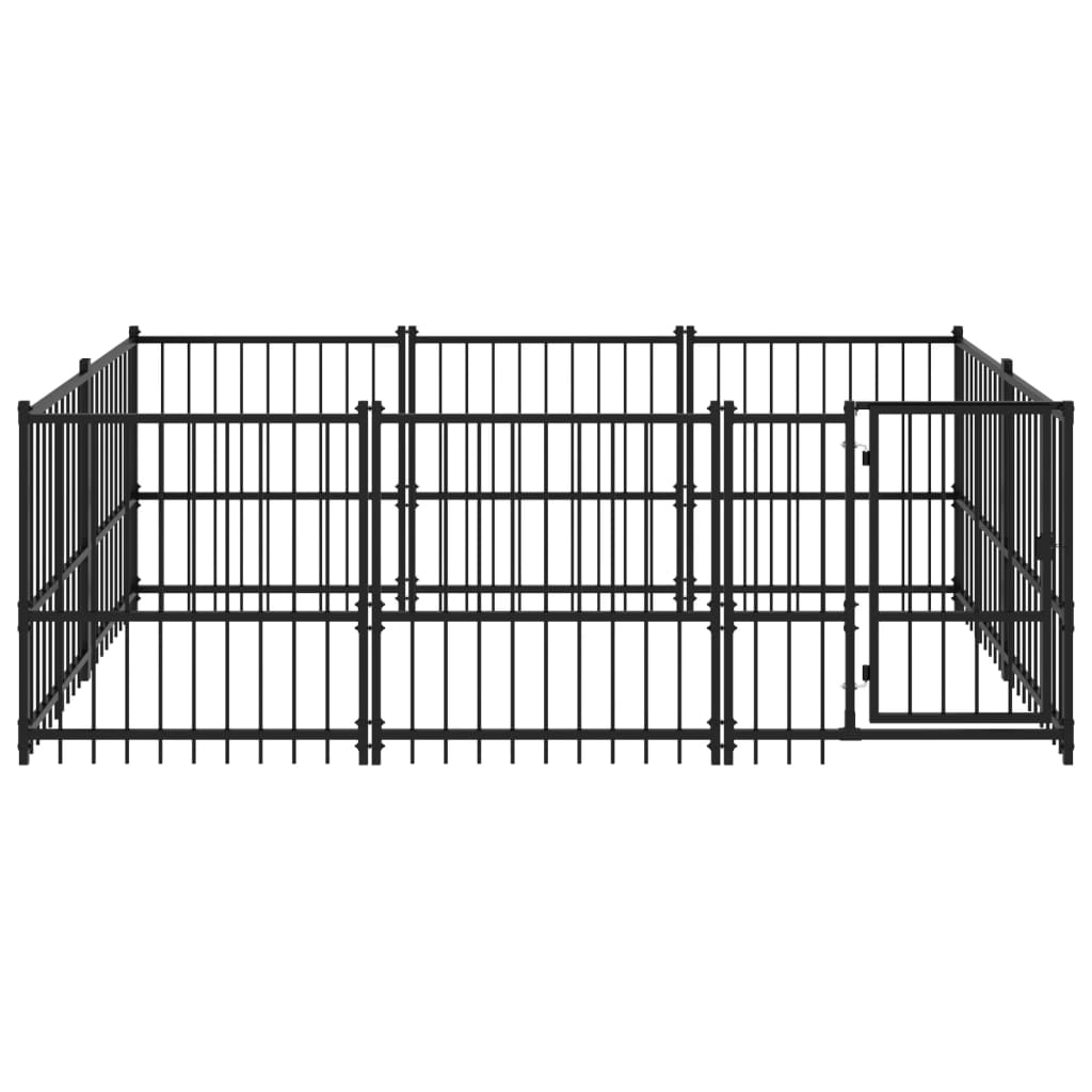 vidaXL Vanjski kavez za pse čelični 5,63 m²