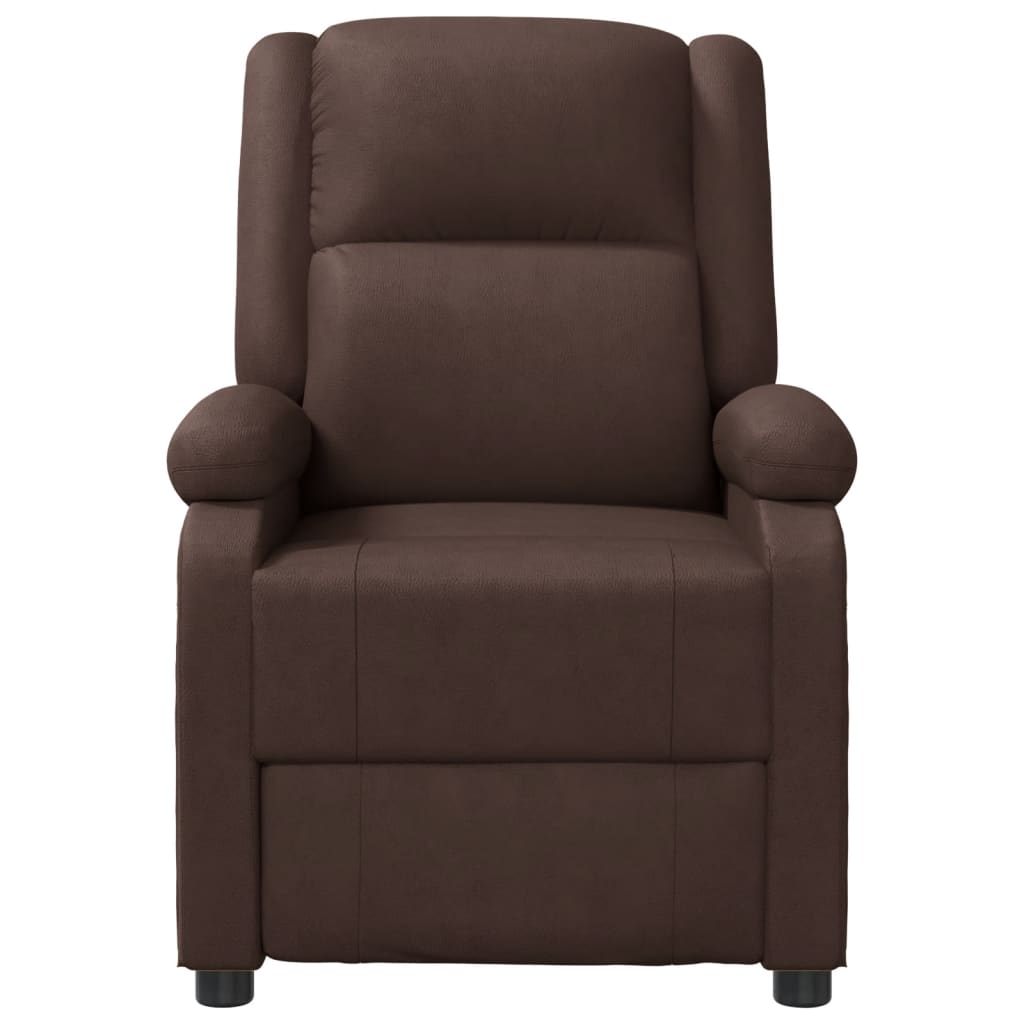 vidaXL Masažna fotelja od umjetne kože smeđa