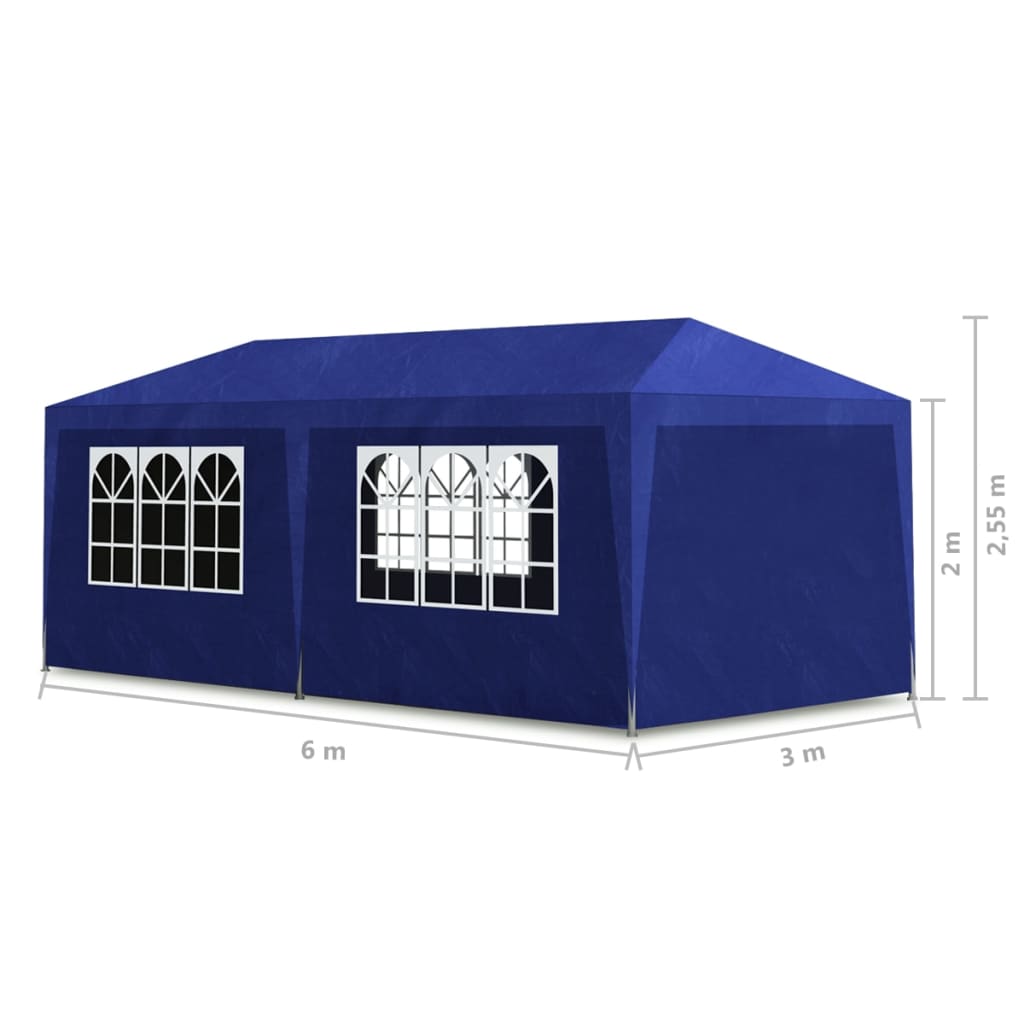vidaXL Šator za zabave 3 x 6 m plavi