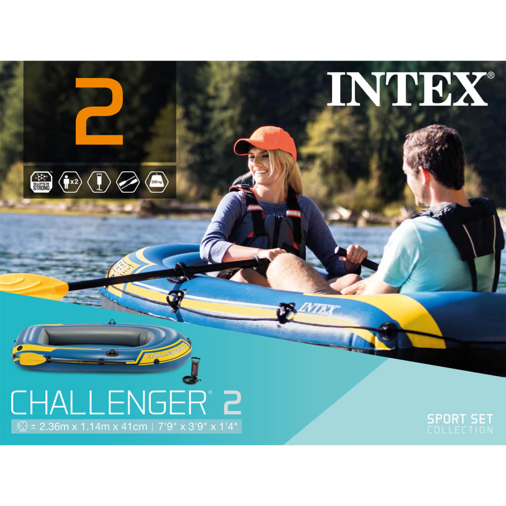 Intex Challenger 2 Čamac na napuhavanje sa veslima i pumpom 68367NP