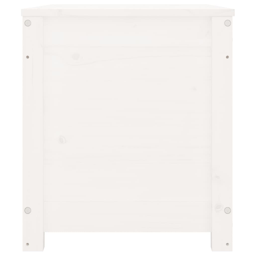 vidaXL Kutija za pohranu bijela 80 x 40 x 45,5 cm od masivne borovine