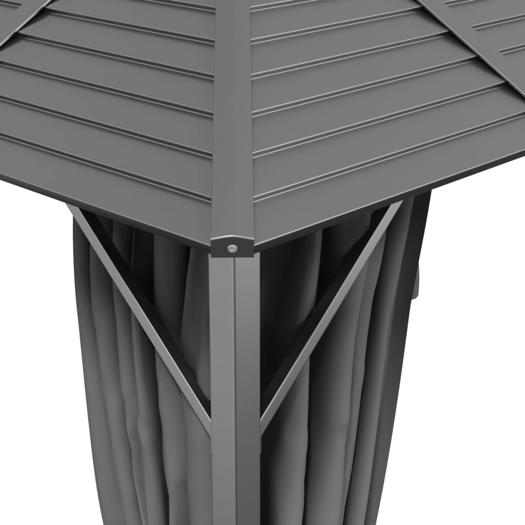 vidaXL Sjenica s lučnim krovom 3 x 4 m antracit