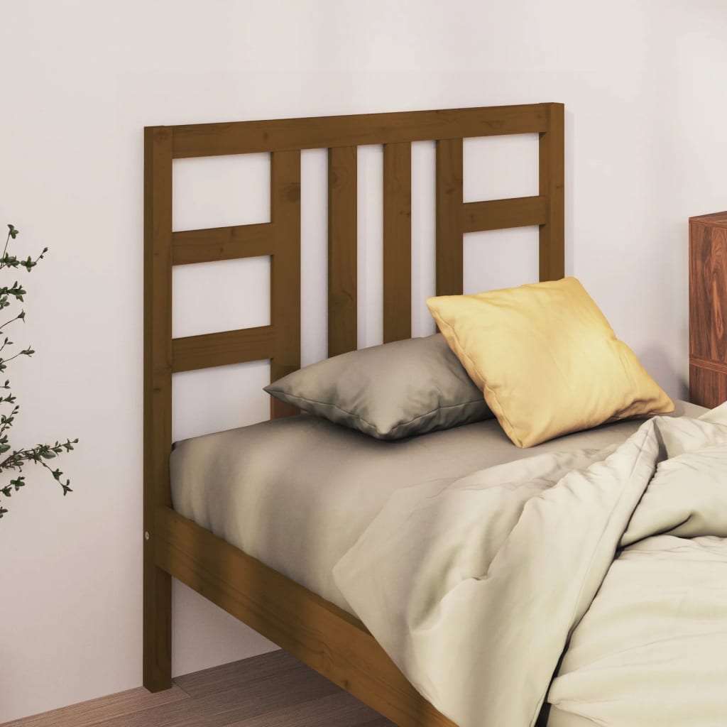 vidaXL Uzglavlje za krevet boja meda 96 x 4 x 100 cm masivna borovina
