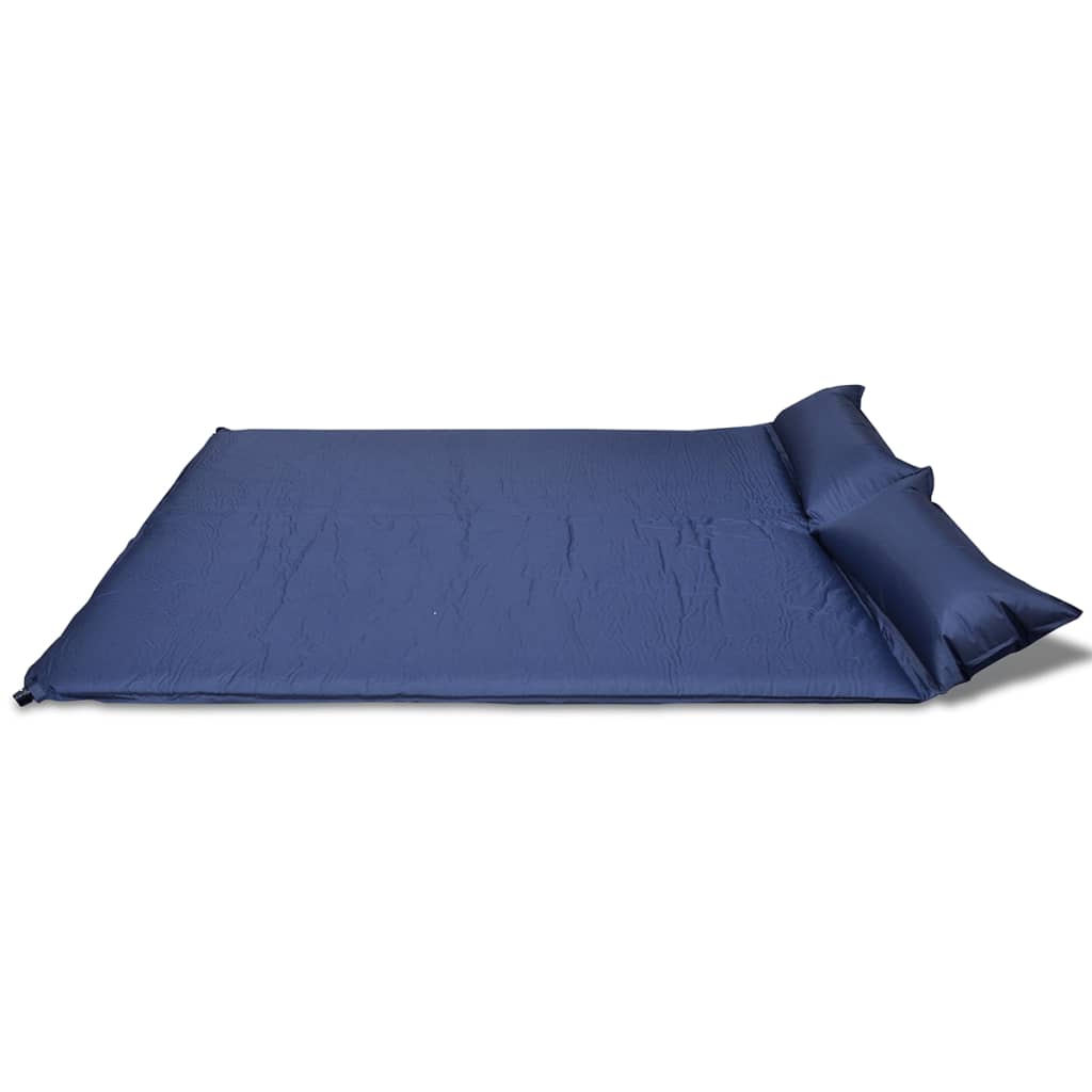 Madrac za spavanje samonapuhujući plavi 190 x 130 x 5 cm (za 2 osobe)
