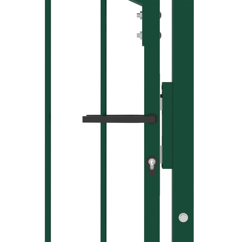 vidaXL Vrata za ogradu sa šiljcima čelična 100 x 150 cm zelena