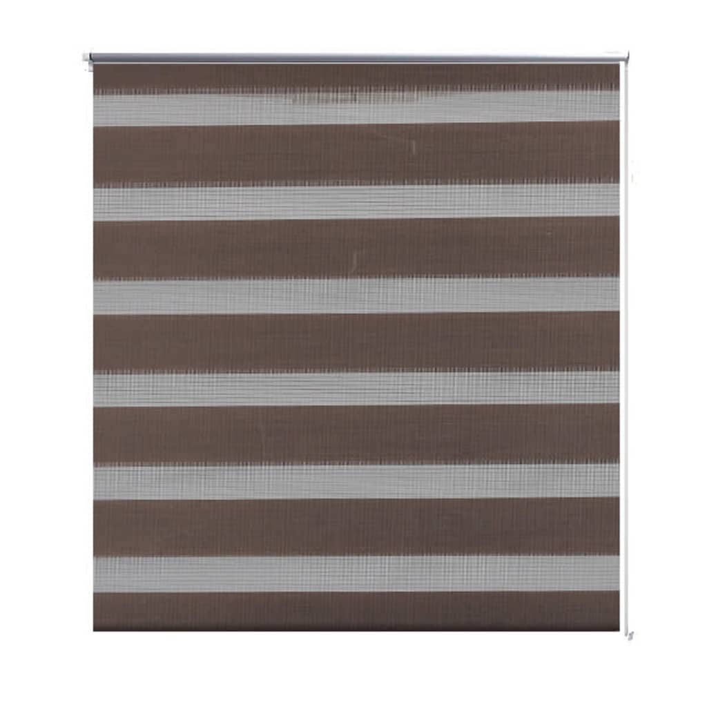 Rolo smeđe zavjese sa zebrastim linijama 100 x 175 cm