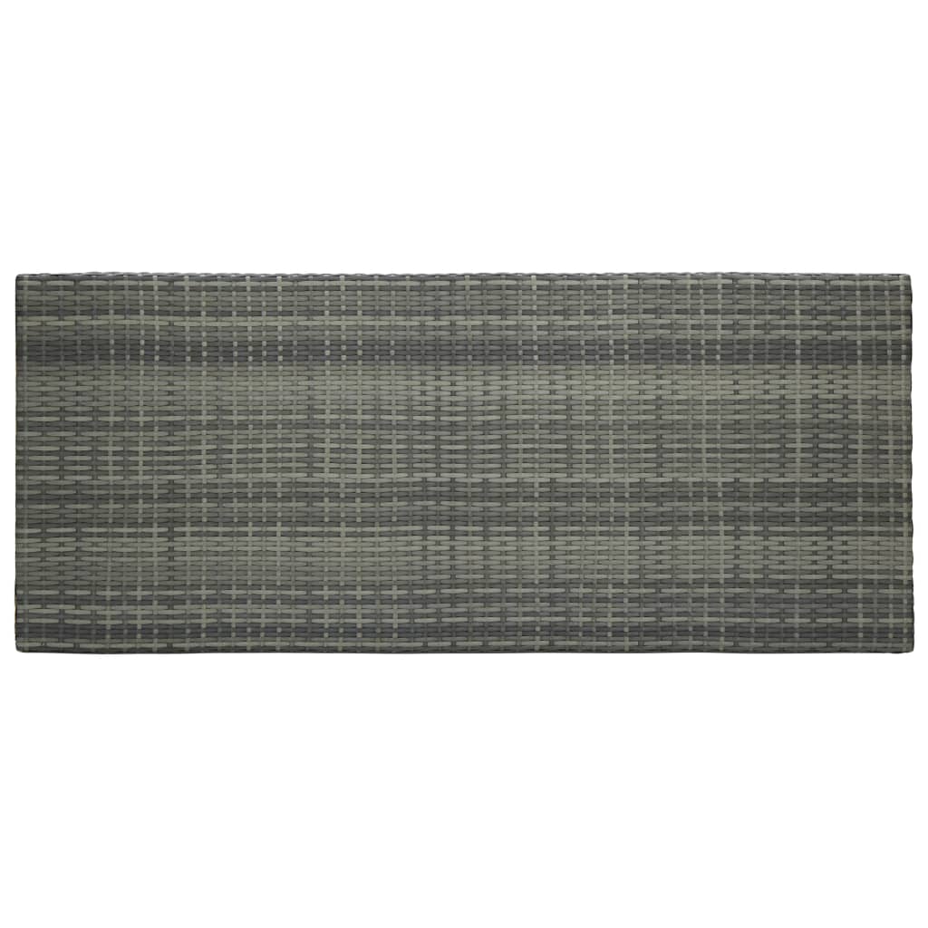vidaXL Vrtni barski stol sivi 140,5 x 60,5 x 110,5 cm od poliratana