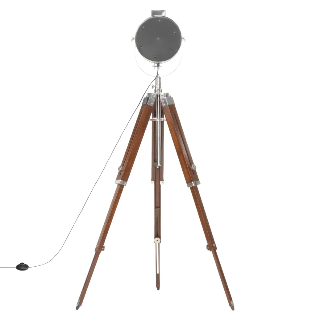 vidaXL Podna svjetiljka na tronošcu od masivnog drva manga 165 cm