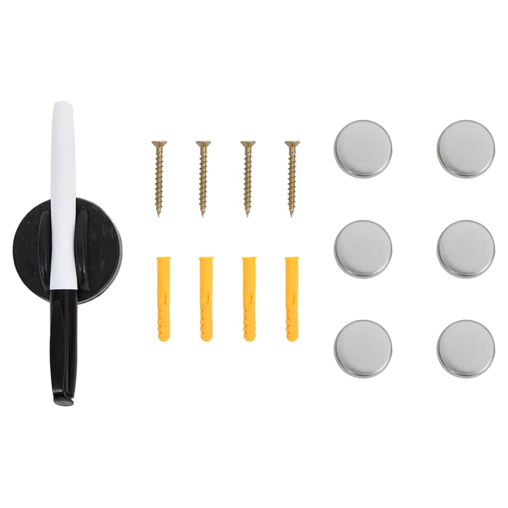 vidaXL Kutija za ključeve s magnetnom pločom crna 35 x 35 x 5,5 cm
