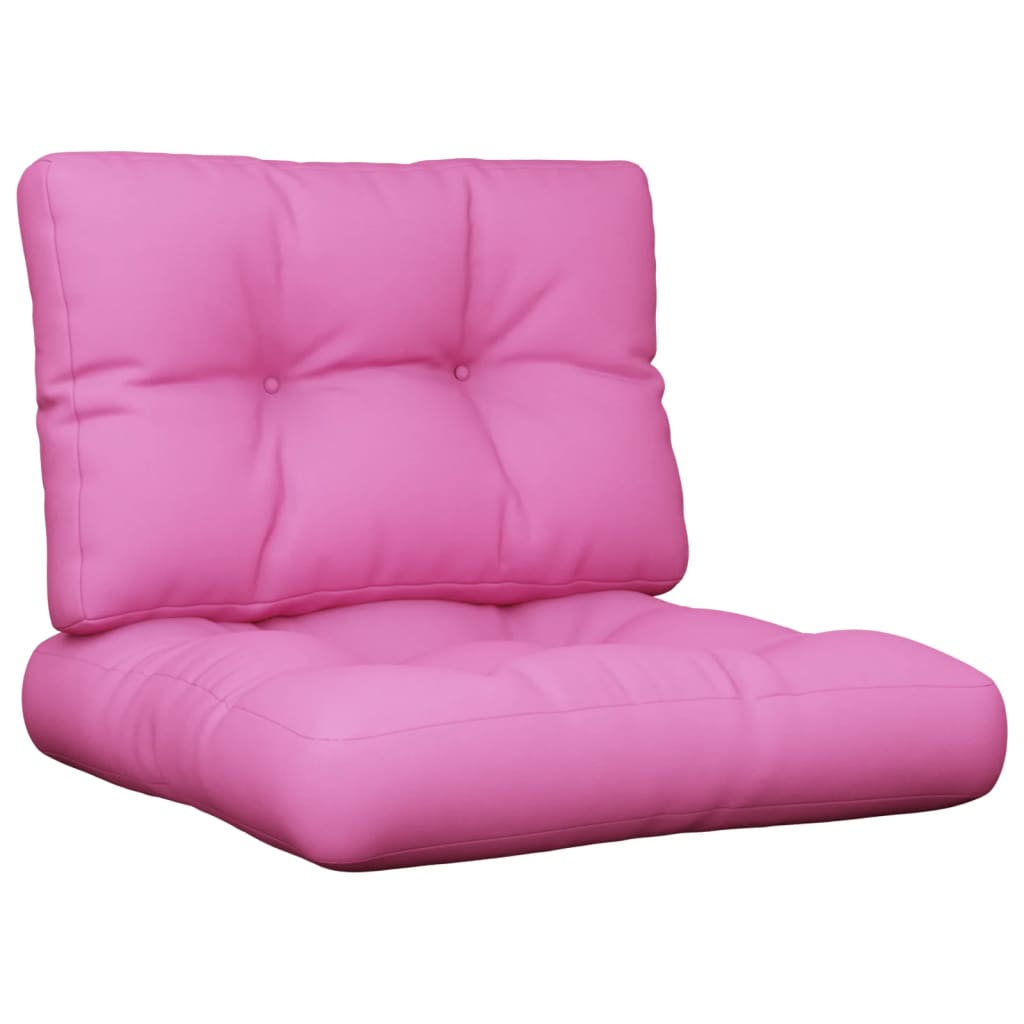 vidaXL Jastuci za palete 2 kom ružičasti od tkanine