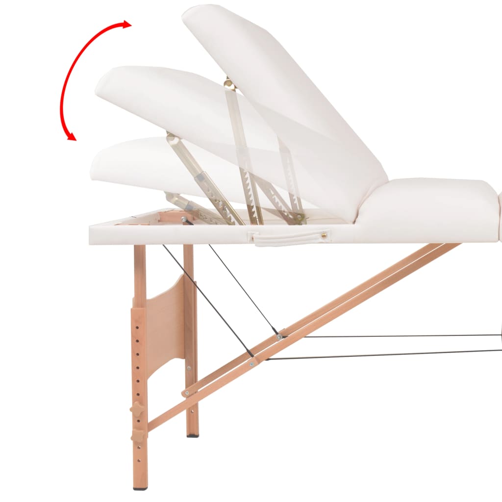 vidaXL Set sklopivog trodijelnog masažnog stola debljine 10cm i stolca