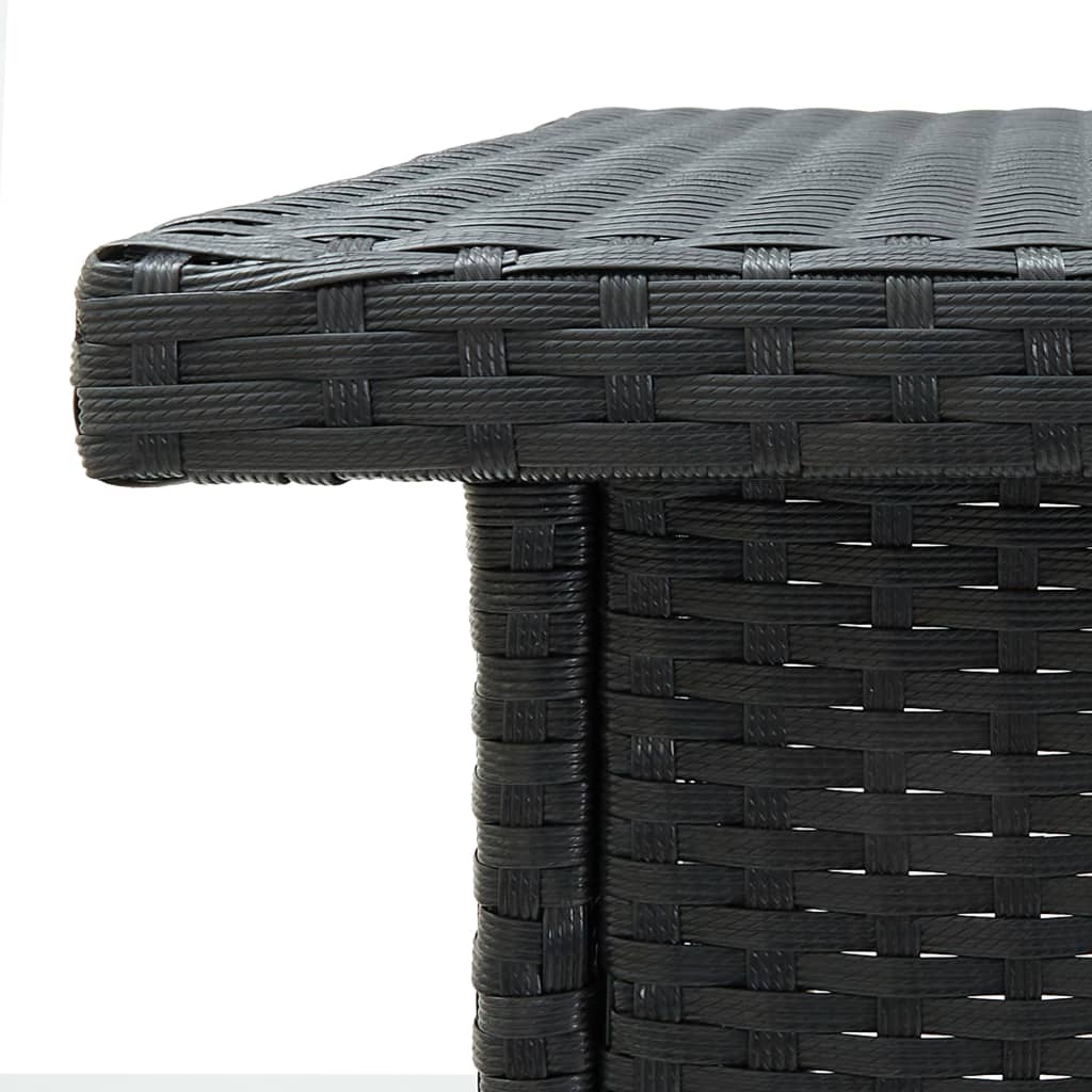 vidaXL Kutni barski stol crni 100 x 50 x 105 cm od poliratana