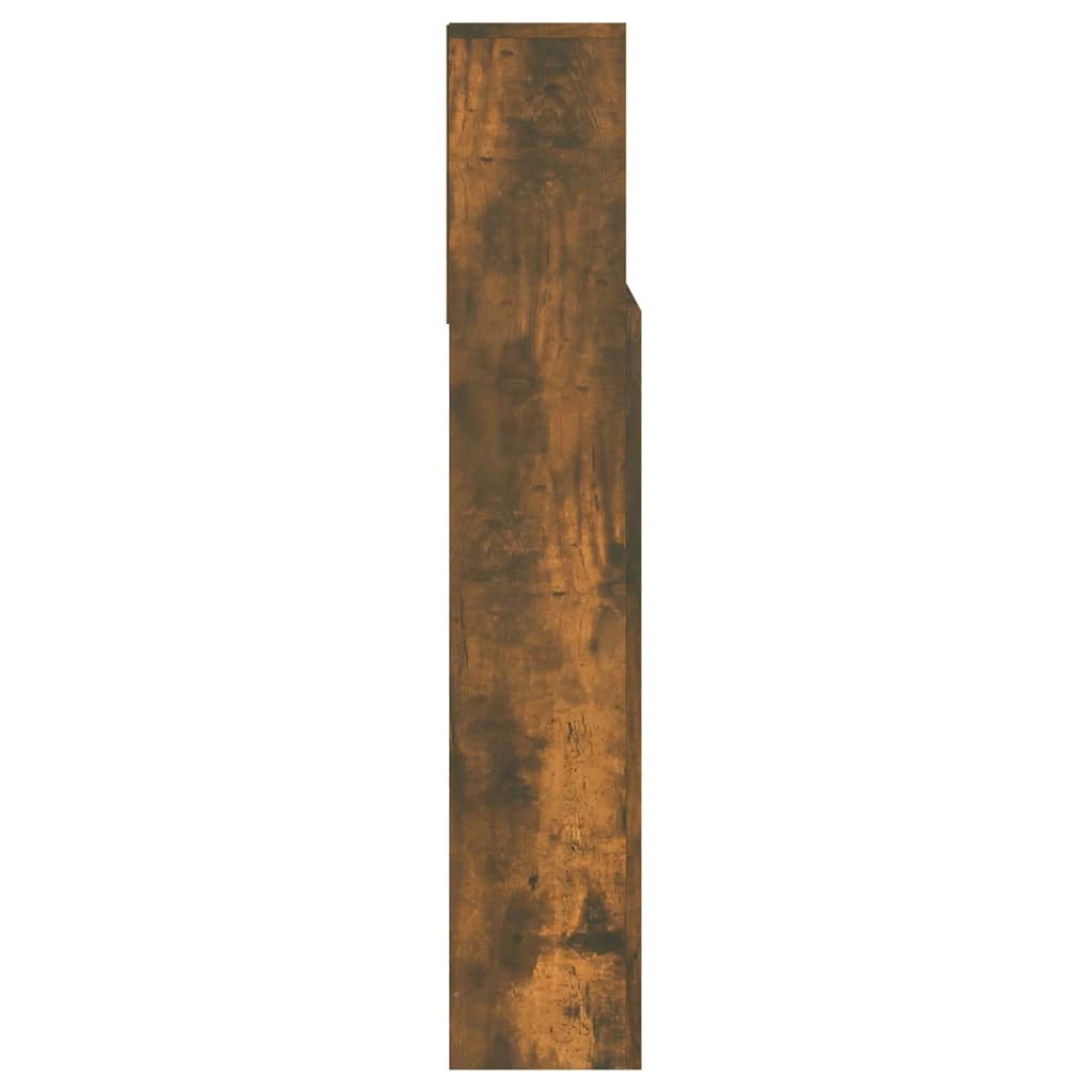 vidaXL Uzglavlje s ormarićem boja dimljenog hrasta 140x19x103,5 cm
