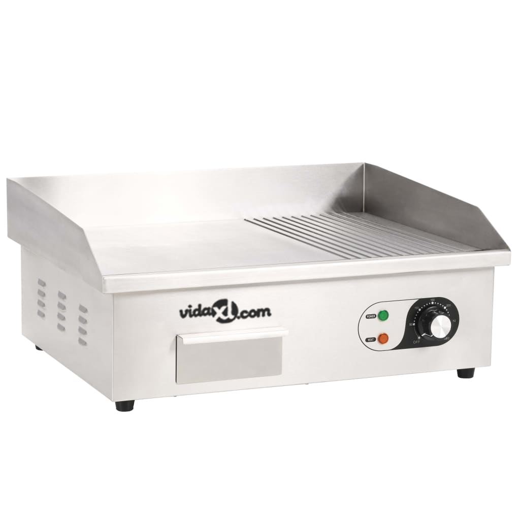 vidaXL Električni roštilj od nehrđajućeg čelika 3000 W 54 x 41 x 24 cm