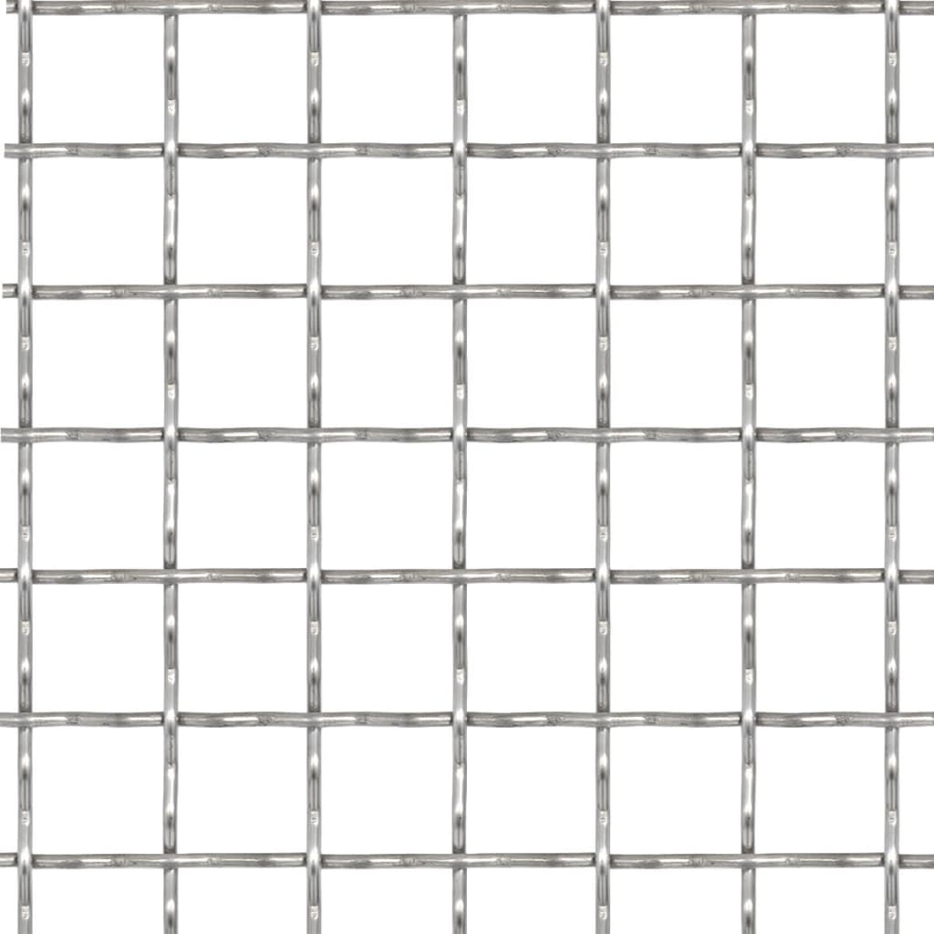 vidaXL Vrtna mrežasta ograda od nehrđajućeg čelika 100x85 cm 11x11x2 mm