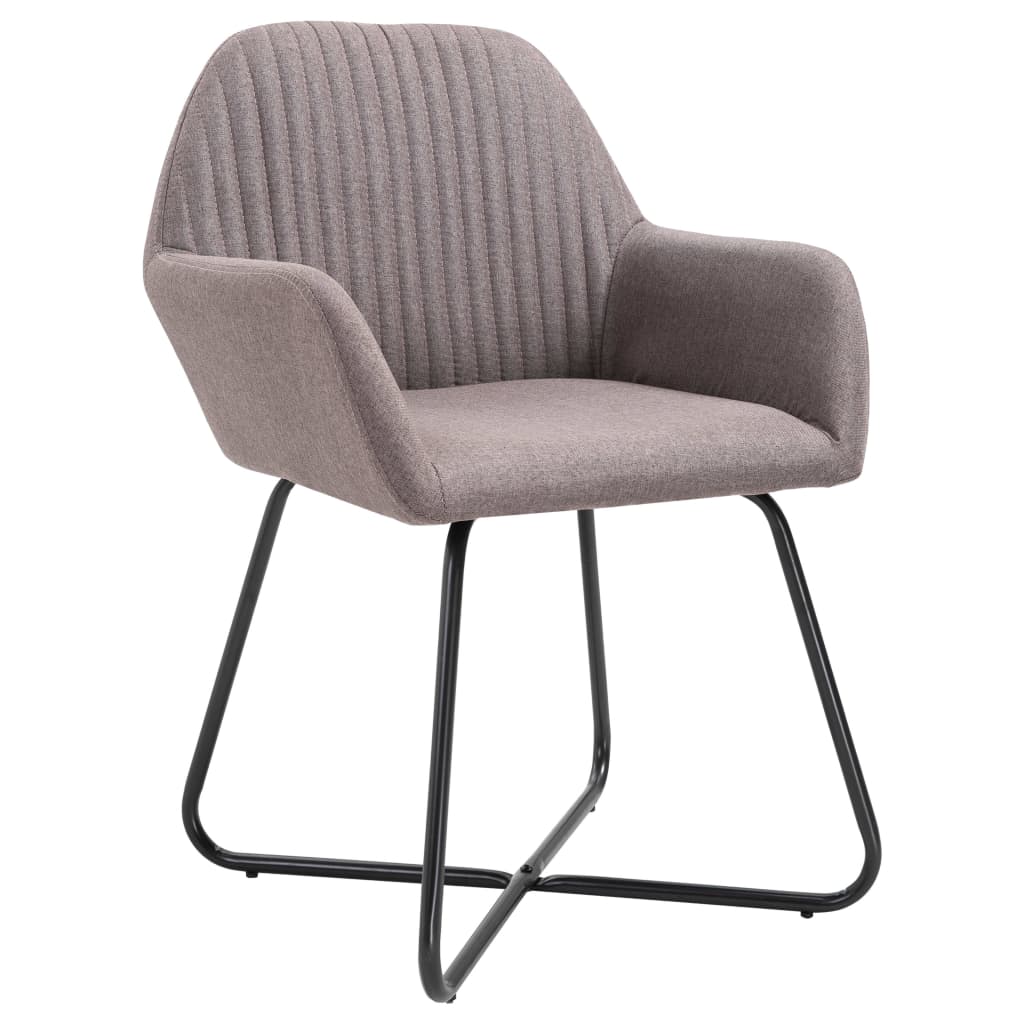 vidaXL Blagovaonske stolice od tkanine 2 kom smeđe-sive