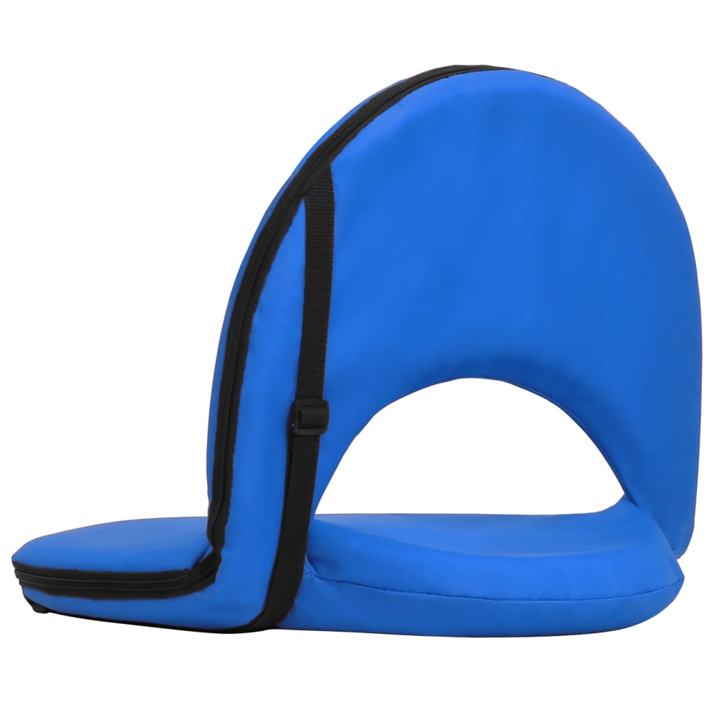 vidaXL Sklopive podne stolice 2 kom plave od čelika i tkanine
