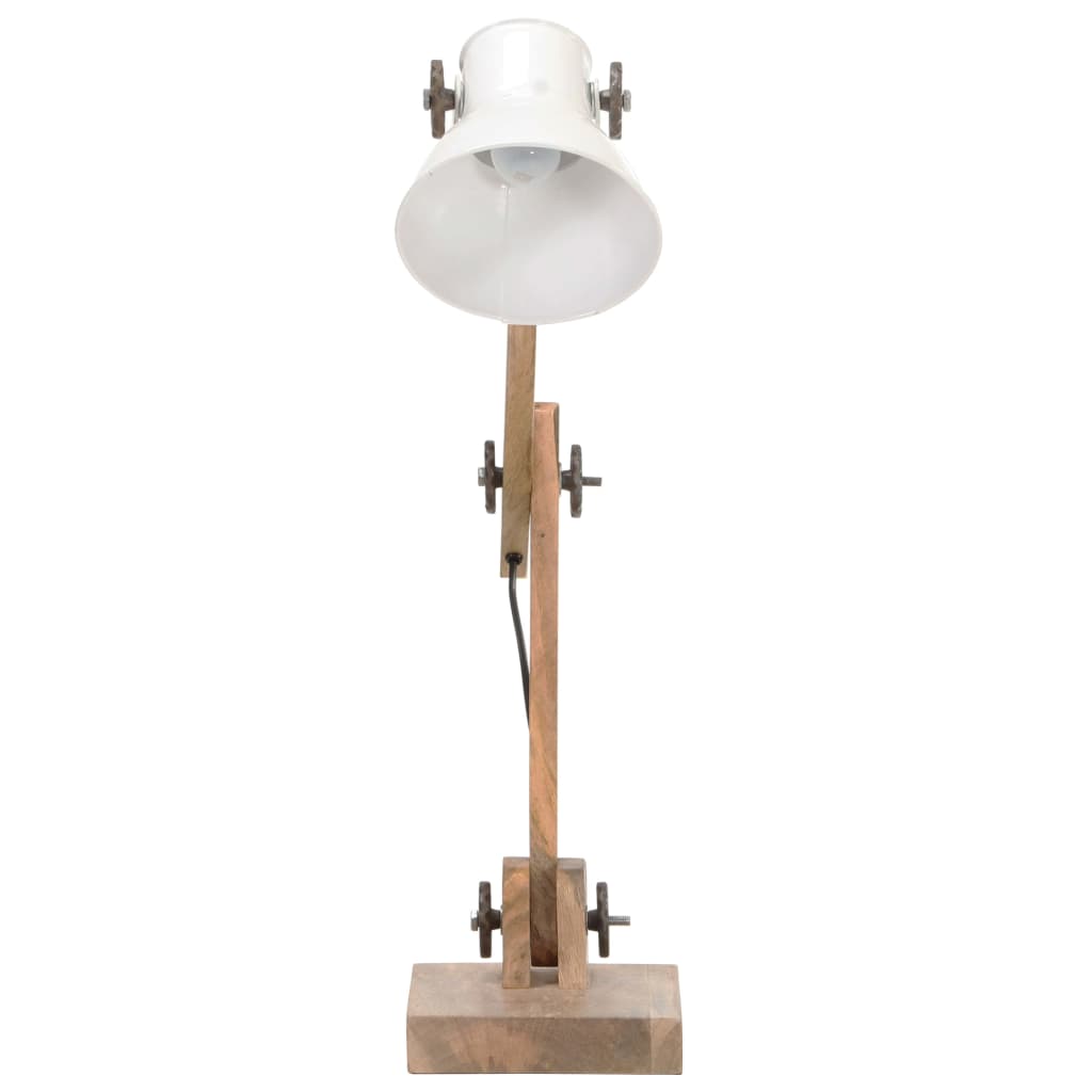 vidaXL Industrijska stolna svjetiljka bijela okrugla 58x18x90 cm E27